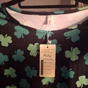 Koshop Black and Green Clover Top